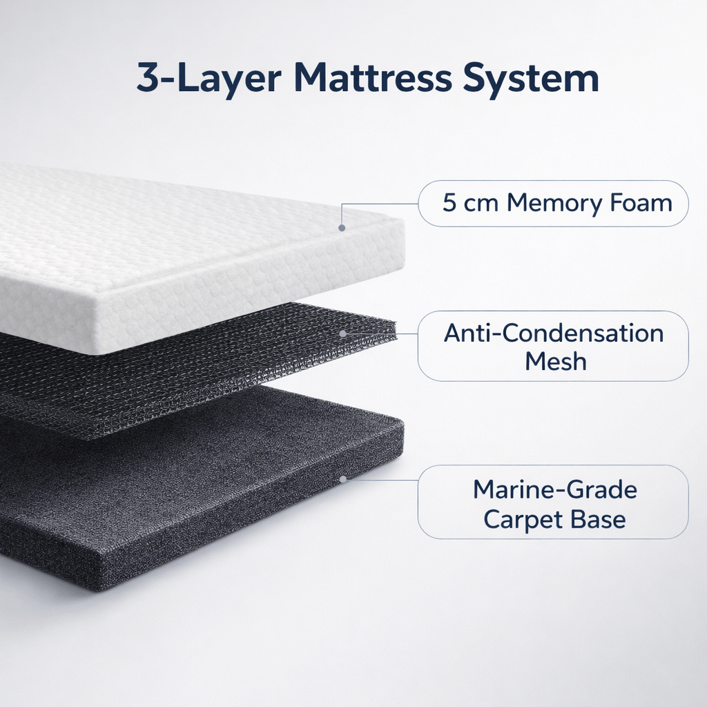 ARCTWONDER Hard Shell Rooftop Tent - 3-Layer Mattress System