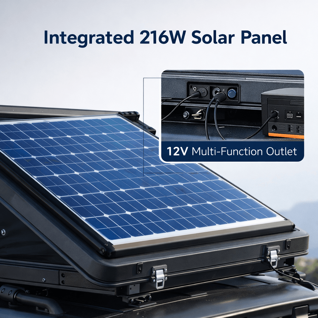 ARCTWONDER Hard Shell Rooftop Tent - Integrated 216W Solar Panel