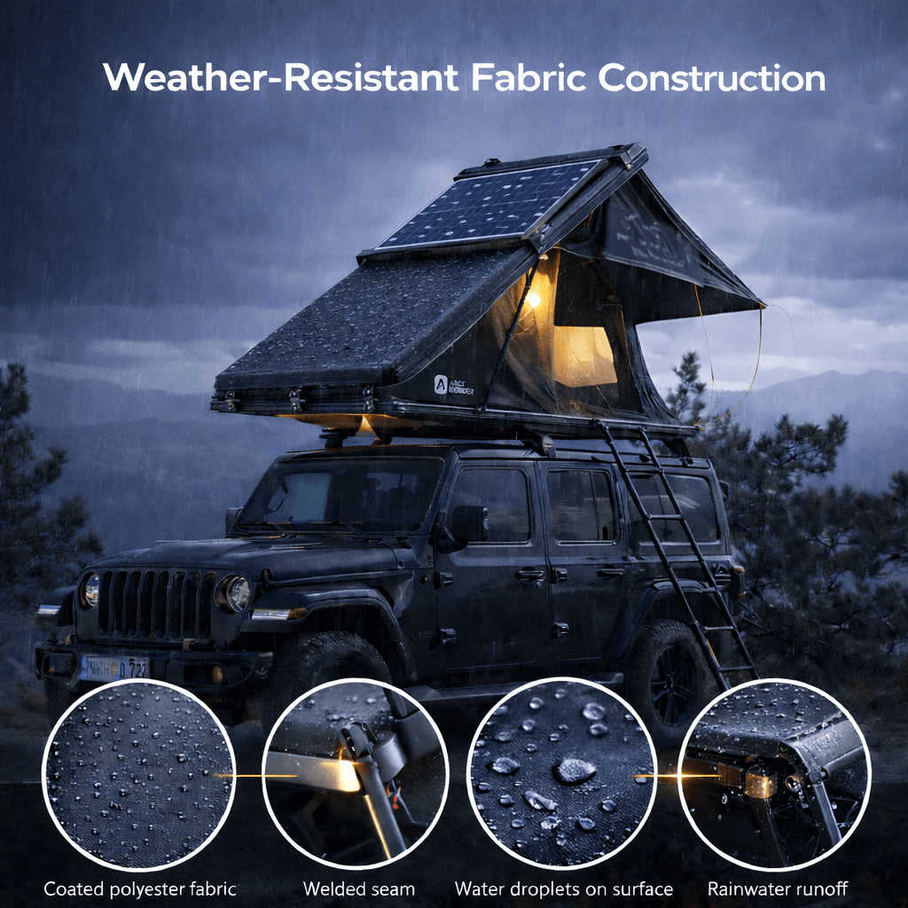 ARCTWONDER Hard Shell Rooftop Tent - Weather-Resistant Fabric Construction